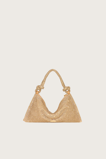 HERA NANO RHINESTONE SHOULDER BAG - CHAMPAGNE