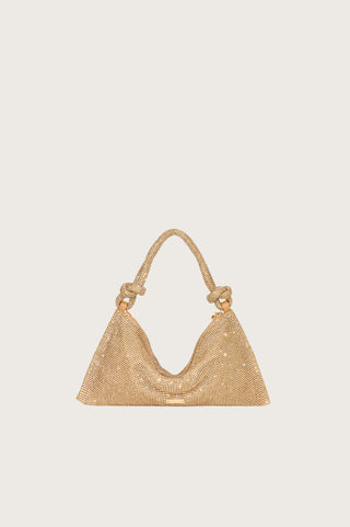 HERA NANO RHINESTONE SHOULDER BAG - CHAMPAGNE