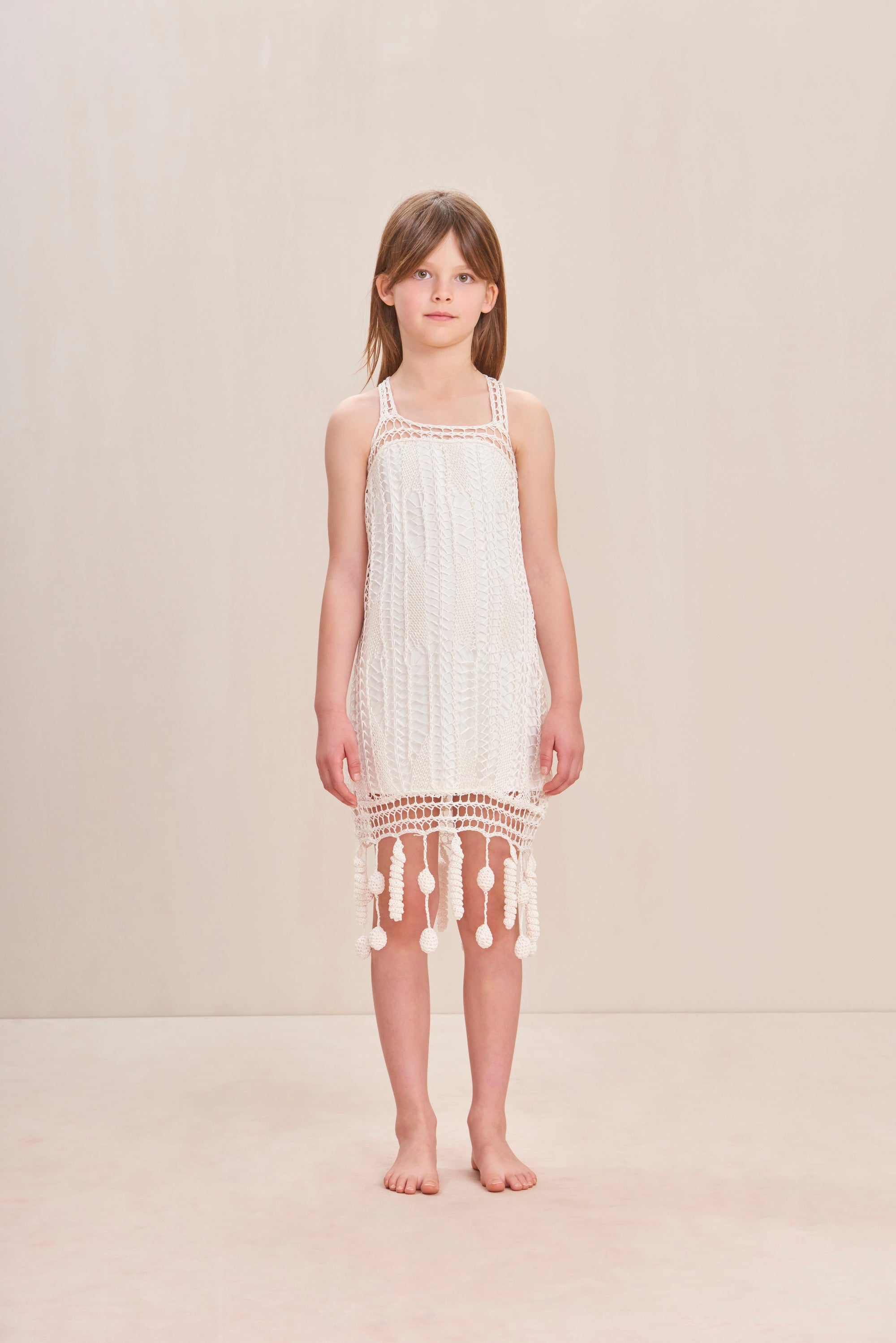 BRONTÉ KIDS DRESS - OFF WHITE