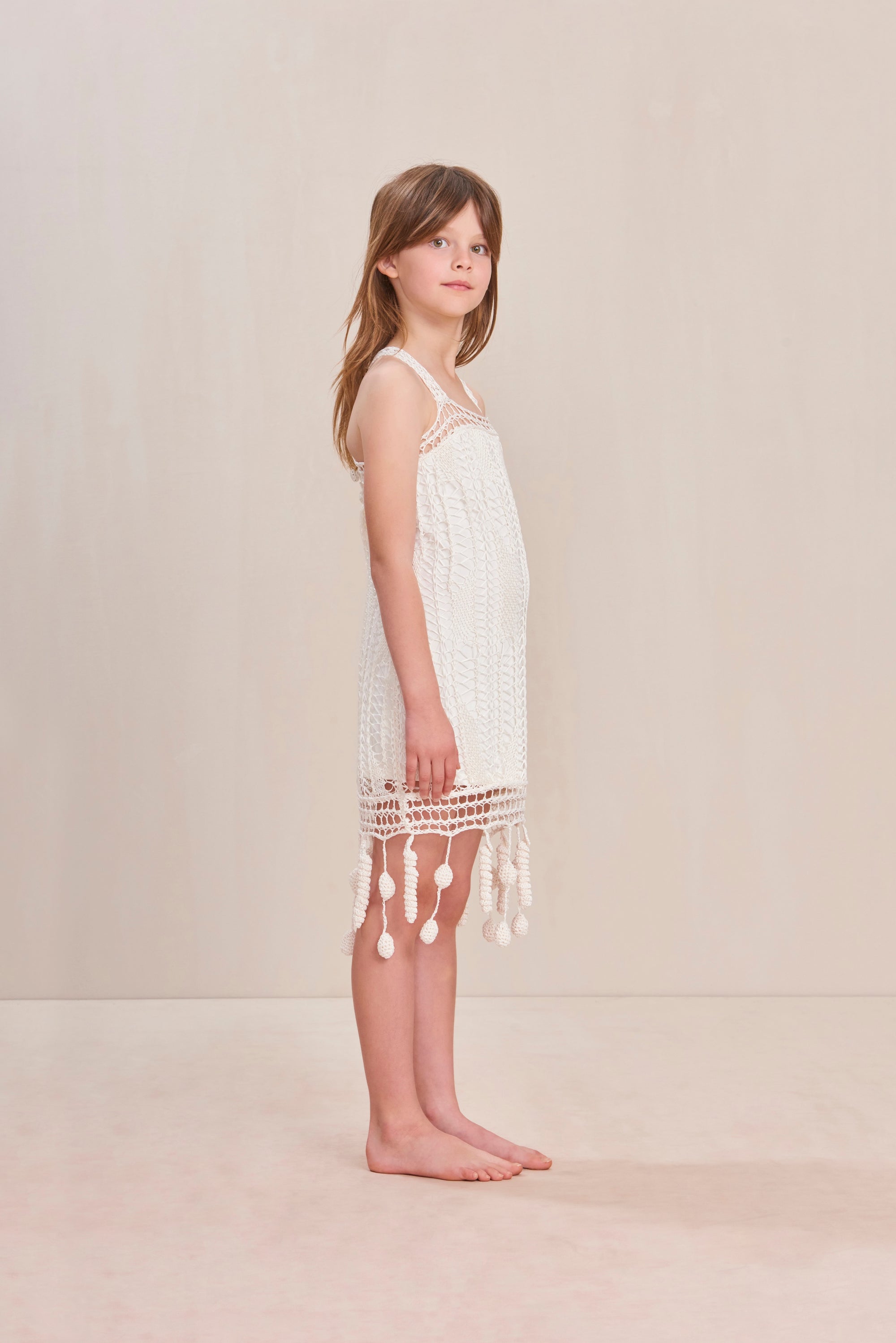 BRONTÉ KIDS DRESS - OFF WHITE