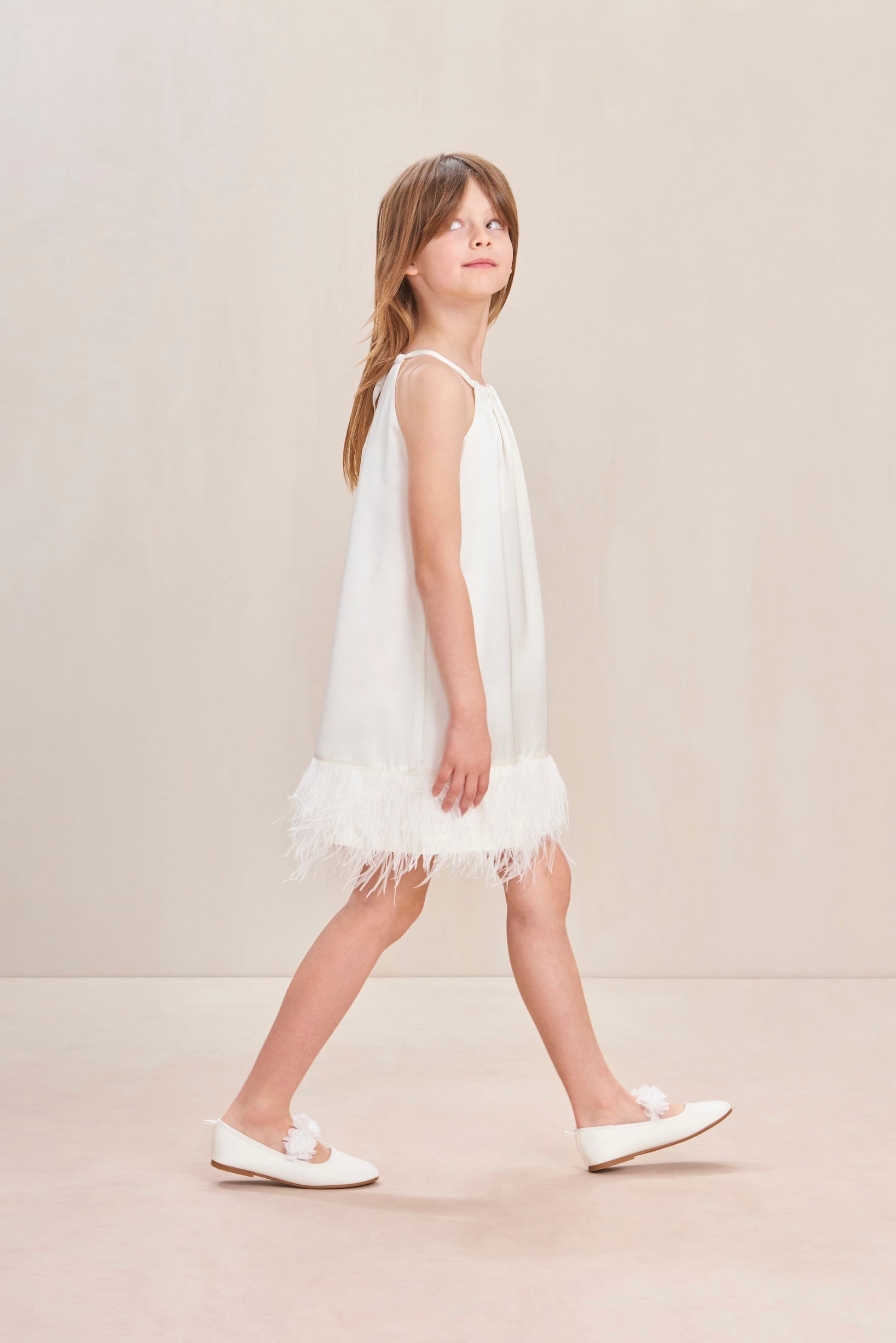 REEVES KIDS DRESS - OFF WHITE