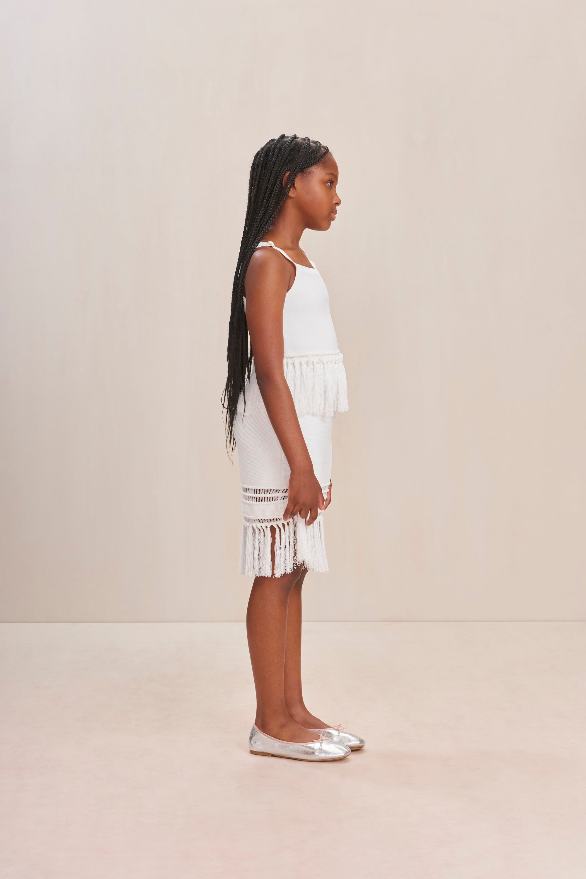 KIKI KIDS KNIT SKIRT - OFF WHITE