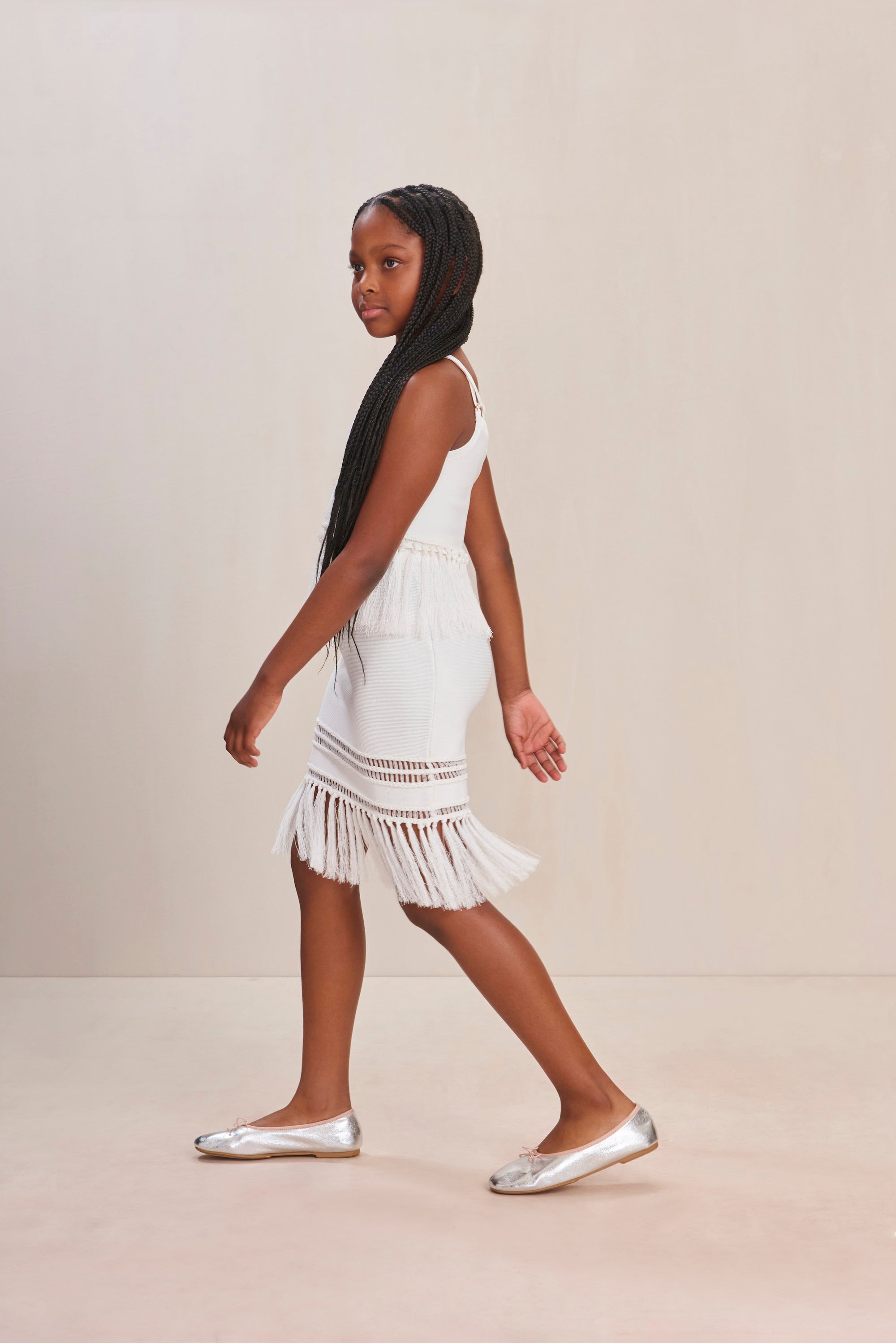 KIKI KIDS KNIT SKIRT - OFF WHITE