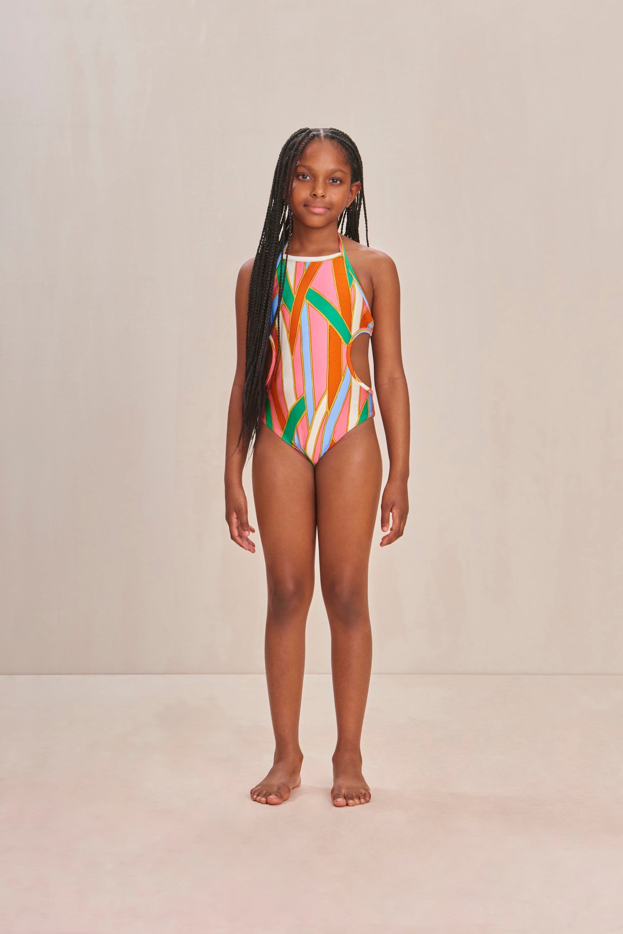 EVE KIDS ONE PIECE - VINTAGE STRIPE PRINT