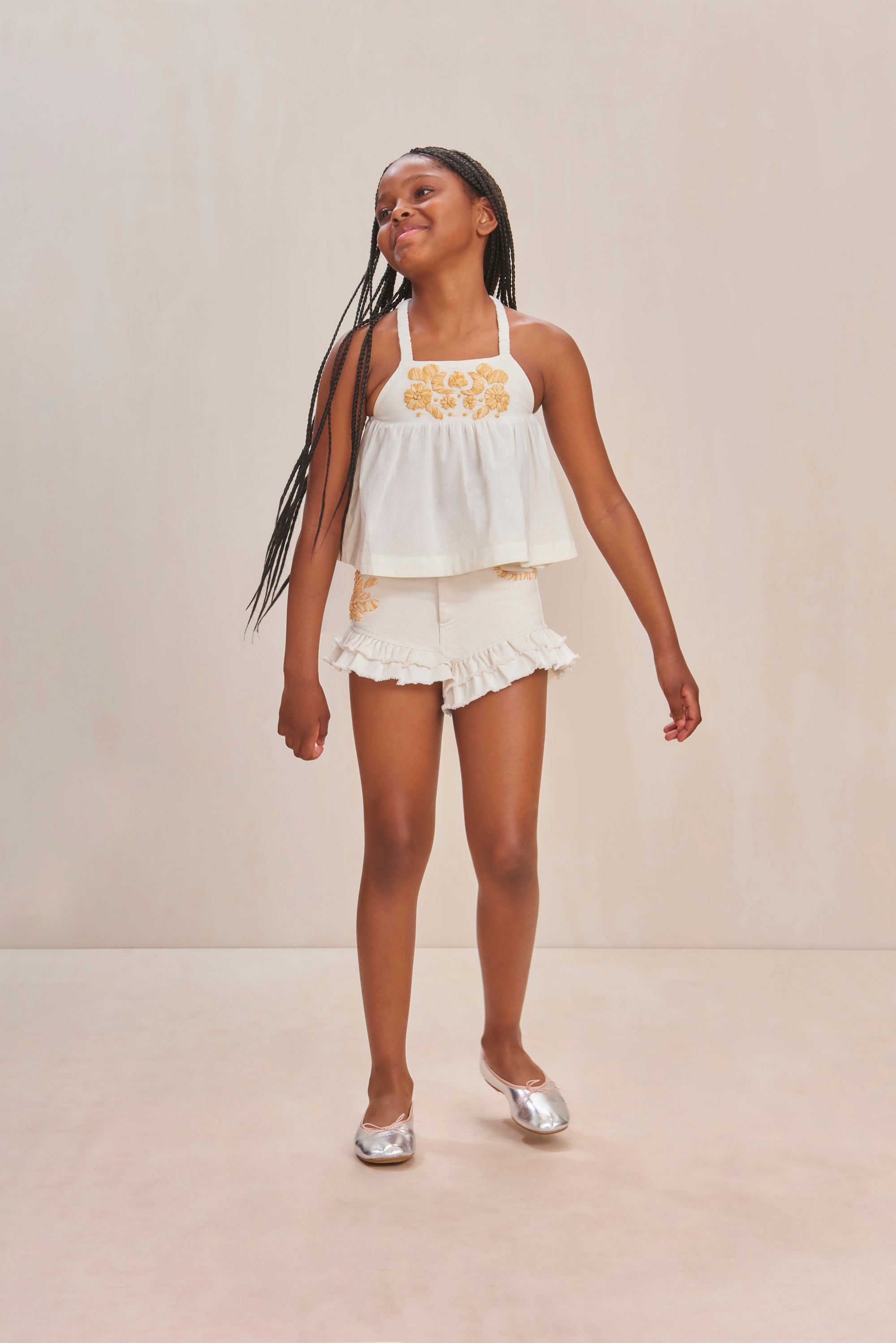 REMY KIDS SHORT - INDU ECRU