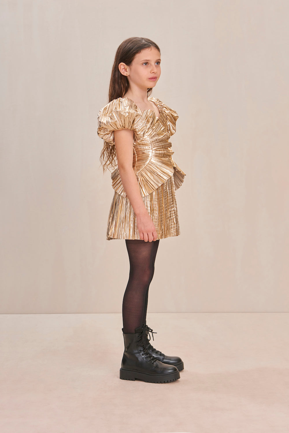 KIDS CHARLIQUE DRESS - GOLD – CULT GAIA