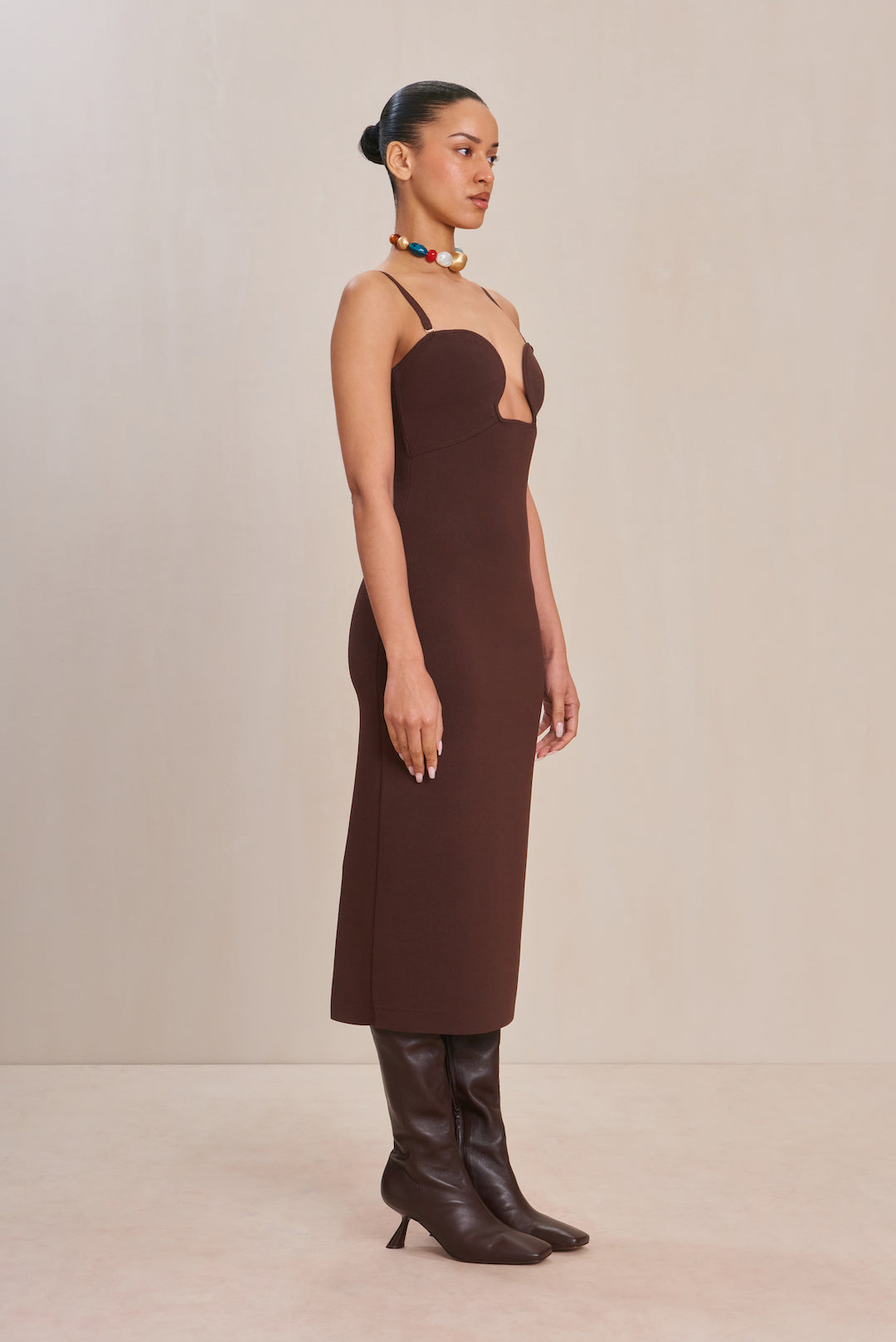 JENNY KNIT DRESS - JAVA