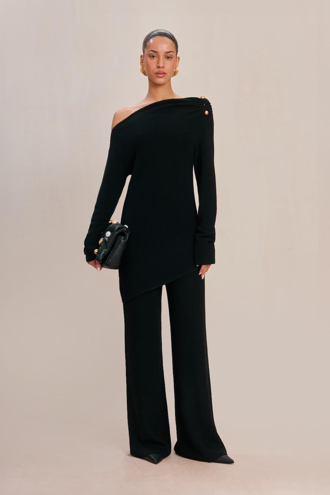 SUDI KNIT PANT - BLACK