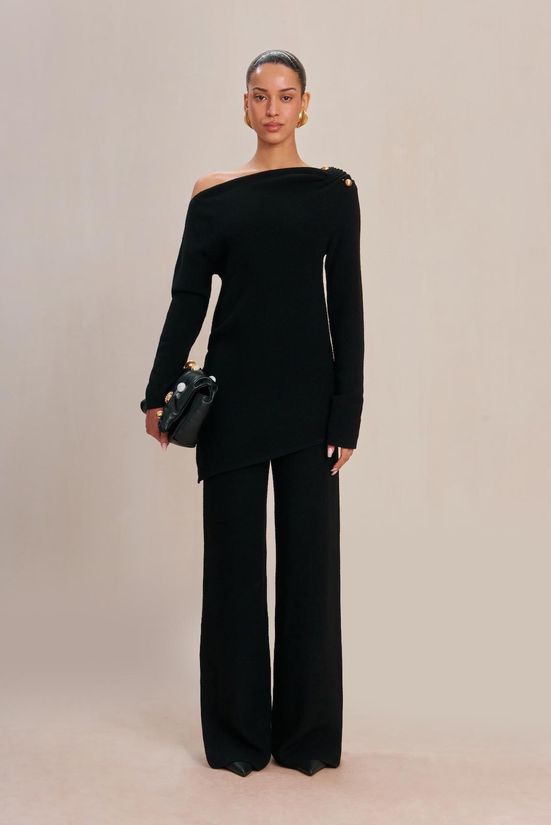 SUDI KNIT PANT - BLACK