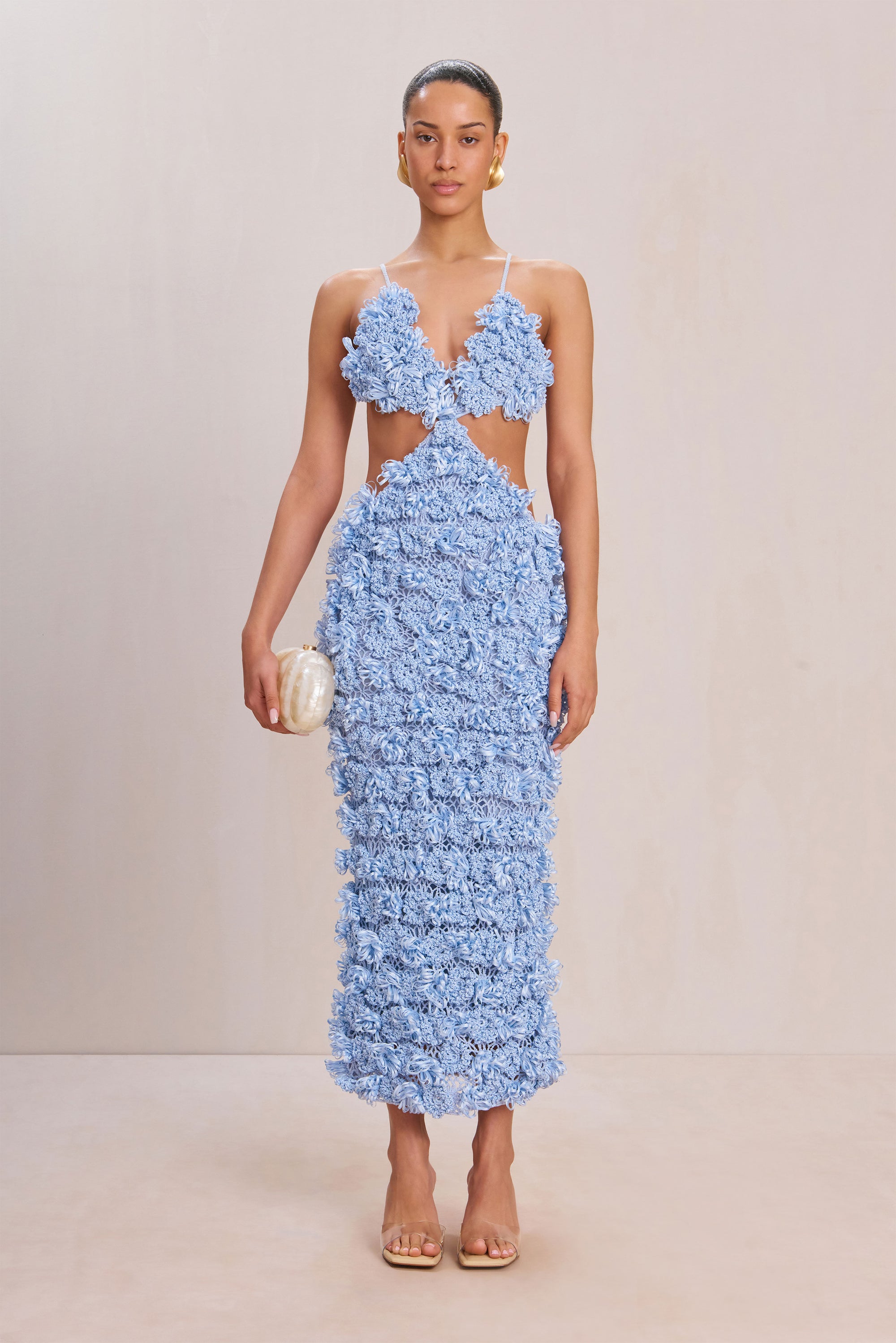 ROMANA CROCHET DRESS - MARINE