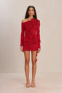 KAELA CROCHET DRESS - MERLOT