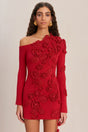 KAELA CROCHET DRESS - MERLOT