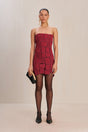 NURIT DRESS - MERLOT