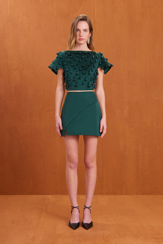 MIRABEL SKIRT - FOREST GREEN