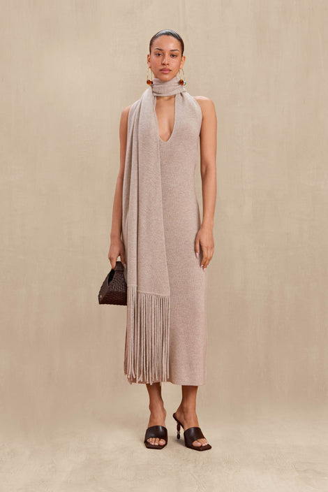 ZENDAYA KNIT CARDIGAN - FOG