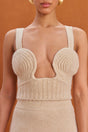 KENSINGTON KNIT TOP - OFF WHITE MELANGE