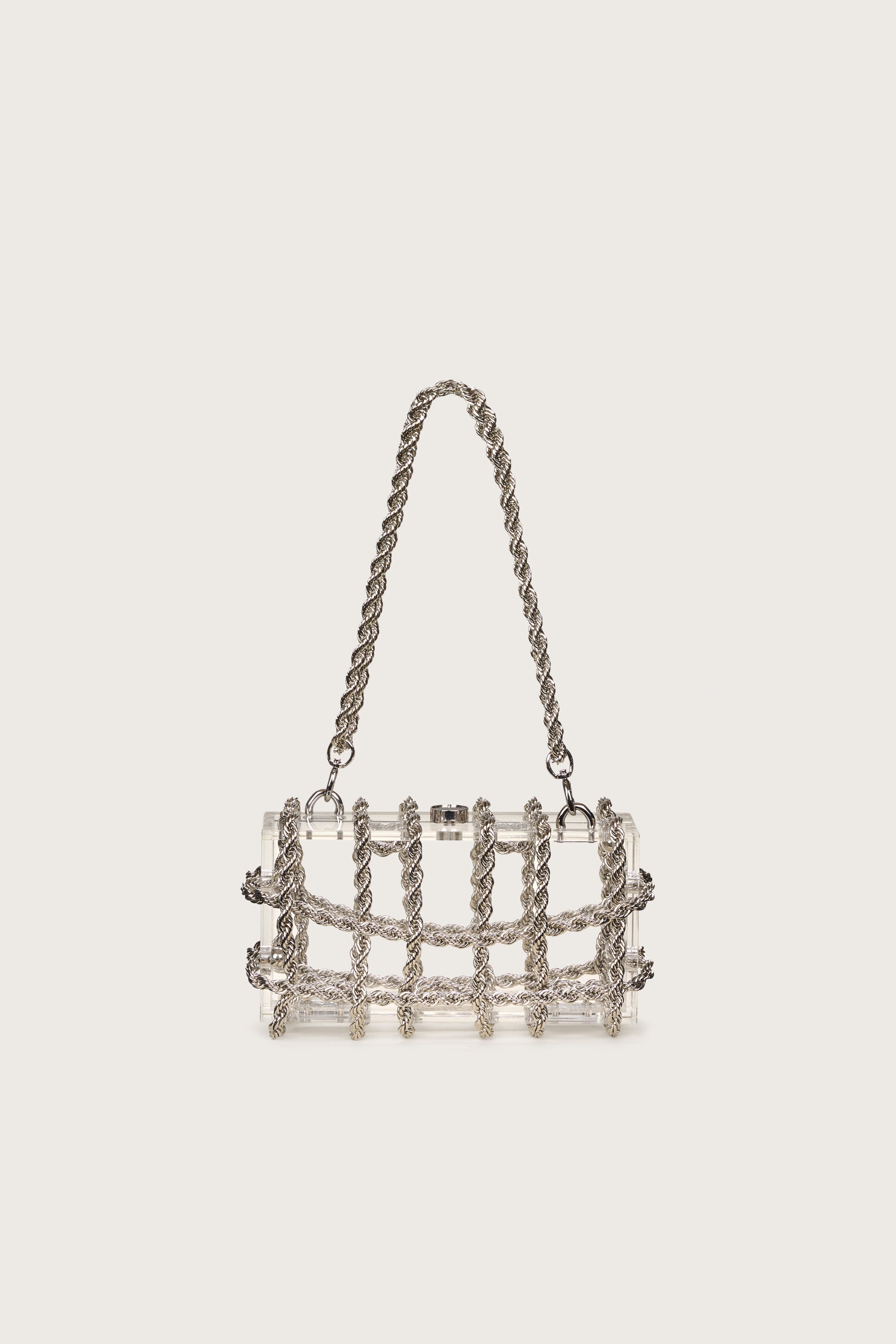 BESS SHOULDER BAG - SHINY SILVER