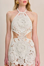 CULT GAIA ACCALIA CROCHET GOWN IN OFF WHITE