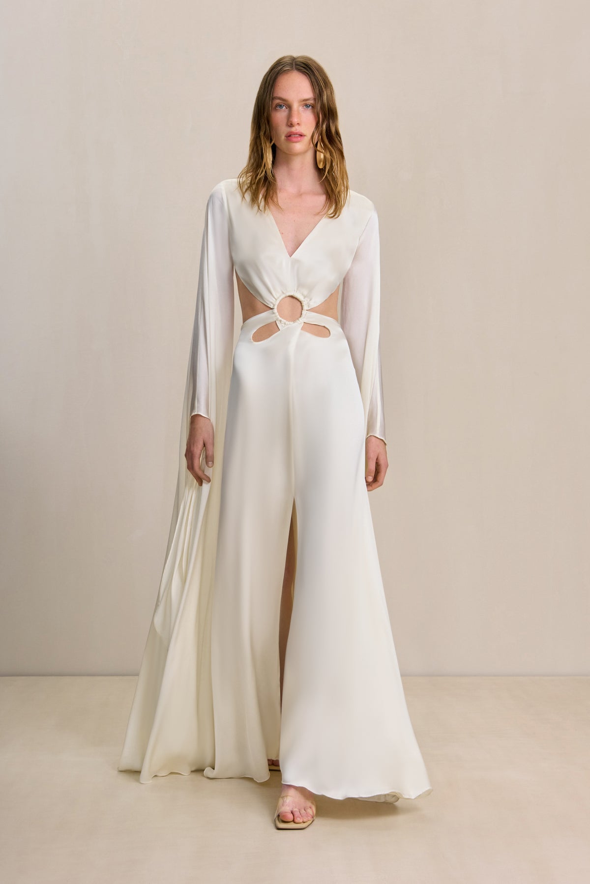 CULT GAIA JASMIN GOWN IN OFF WHITE