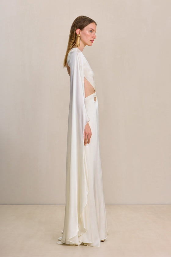 CULT GAIA JASMIN GOWN IN OFF WHITE