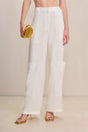 CULT GAIA WYNN PANT IN OFF WHITE LINEN