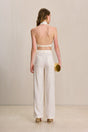 CULT GAIA WYNN PANT IN OFF WHITE LINEN