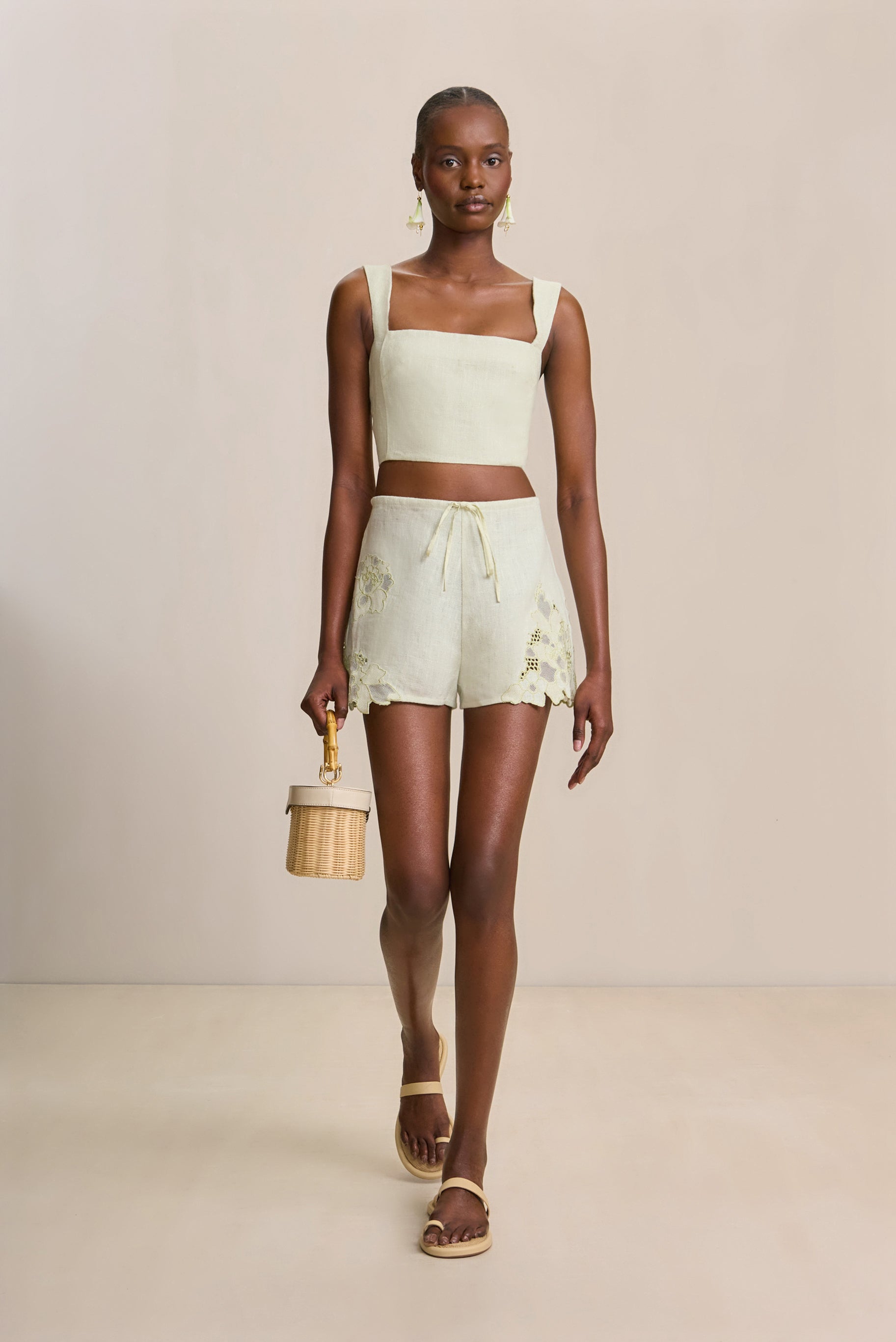 CAMILLA TOP IN LIGHT HONEYDEW