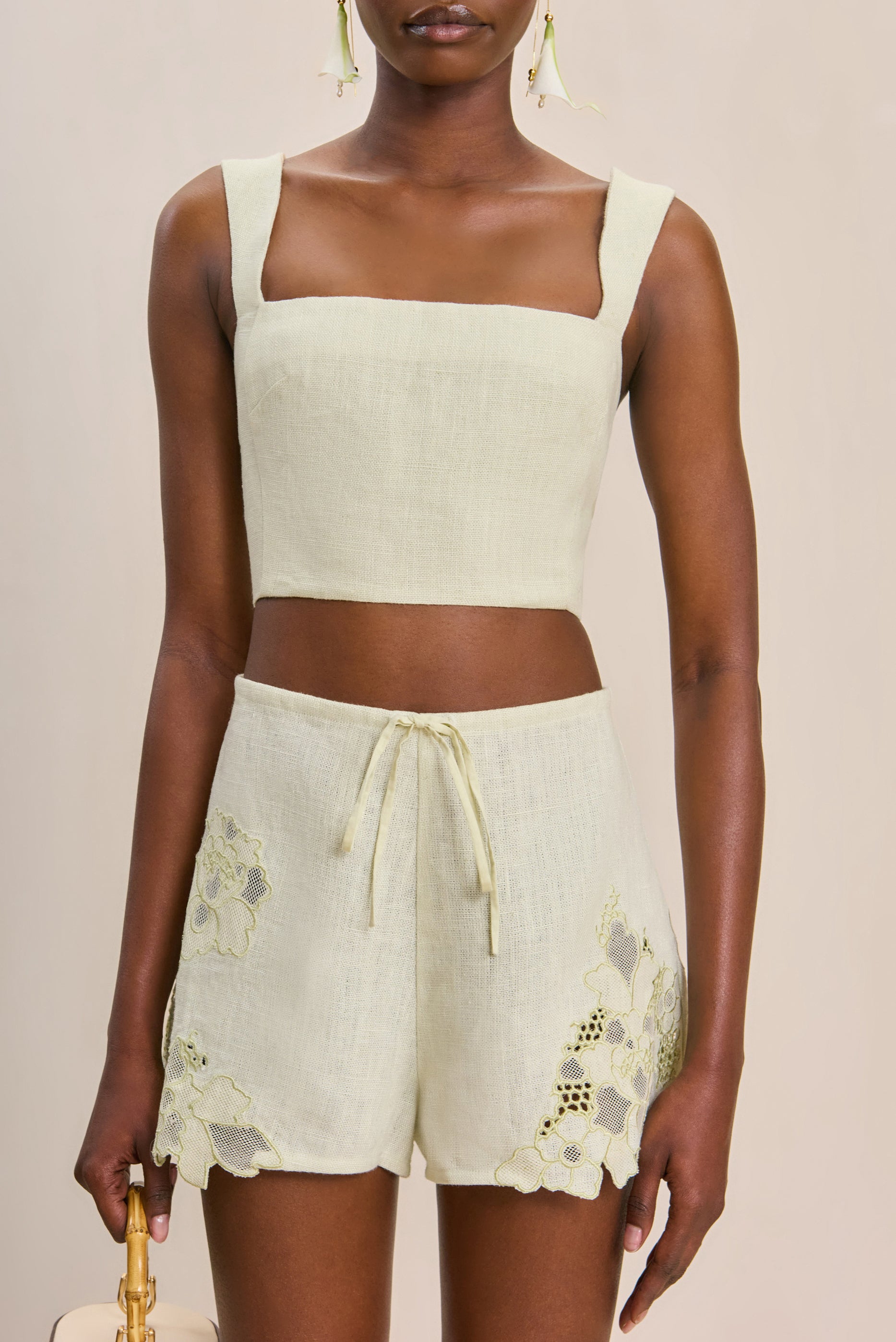 CAMILLA TOP IN LIGHT HONEYDEW