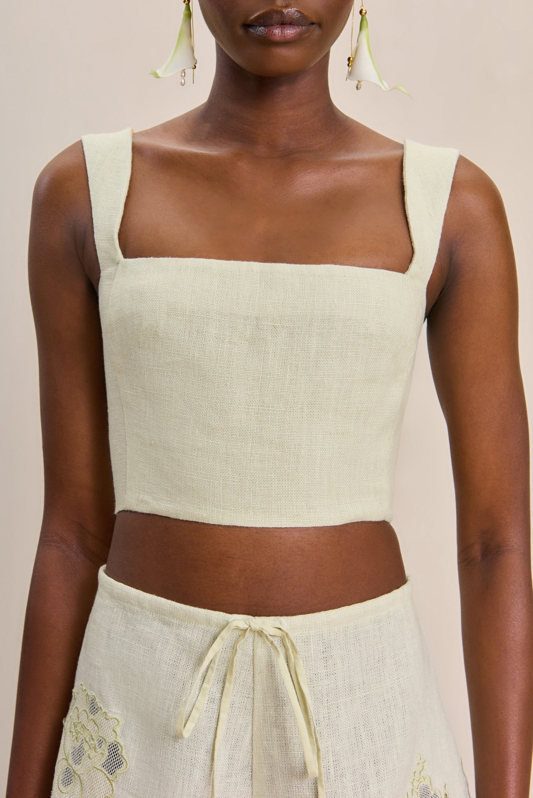 CAMILLA TOP IN LIGHT HONEYDEW