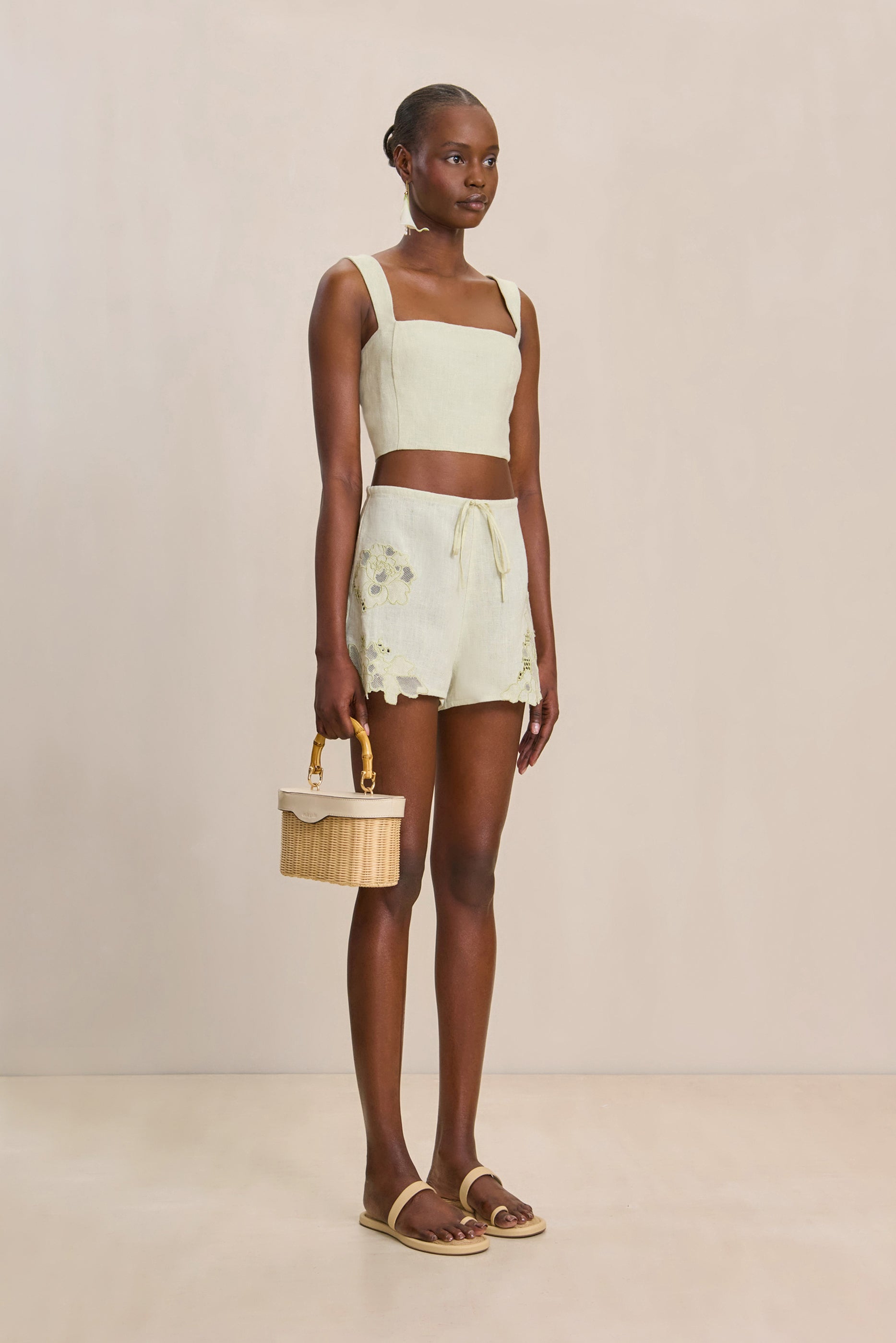 CAMILLA TOP IN LIGHT HONEYDEW