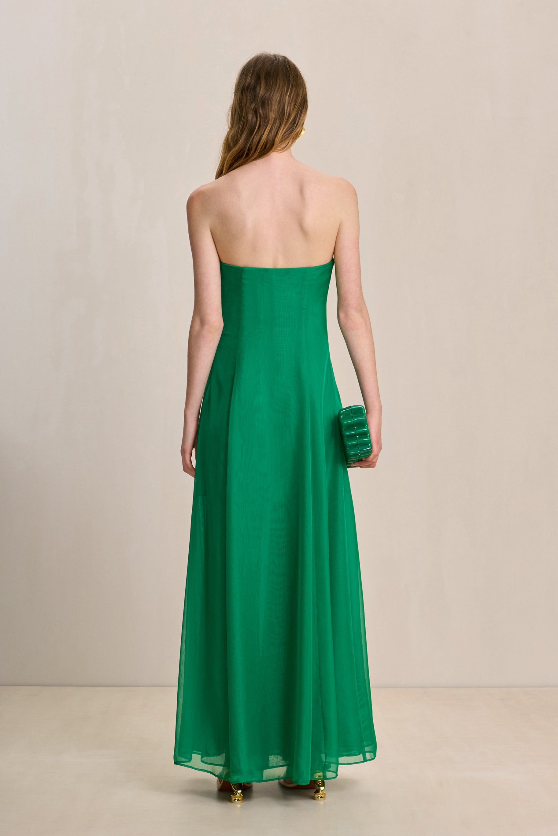 CULT GAIA MISA GOWN IN MALACHITE