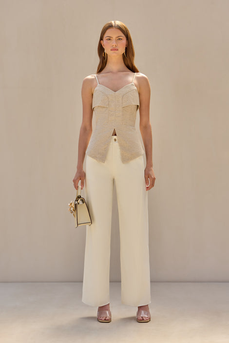 CULT GAIA ADOREA PANT IN OFF WHITE