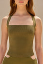 CULT GAIA CRAWFORD KNIT TOP IN SERPENT