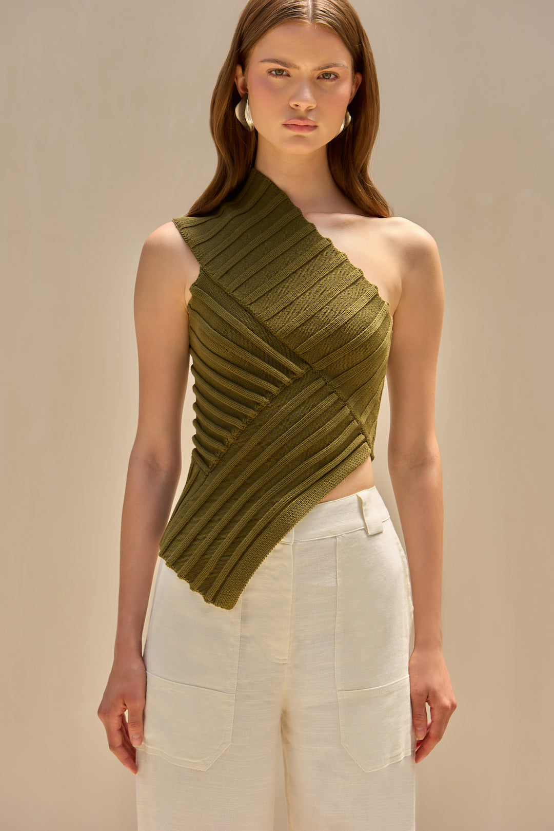 CULT GAIA DEL KNIT TOP IN SERPENT