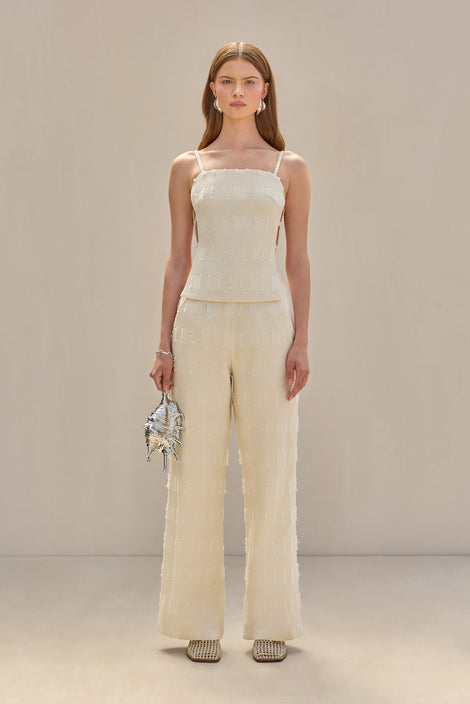 CULT GAIA KAI PANT IN OFF WHITE MULTI