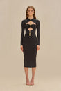 RUKSHA KNIT DRESS - BLACK