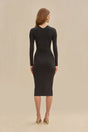 RUKSHA KNIT DRESS - BLACK