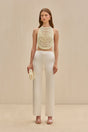 CULT GAIA KORA PANT IN OFF WHITE SILK