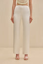 CULT GAIA KORA PANT IN OFF WHITE SILK