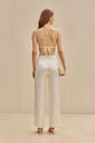 CULT GAIA KORA PANT IN OFF WHITE SILK