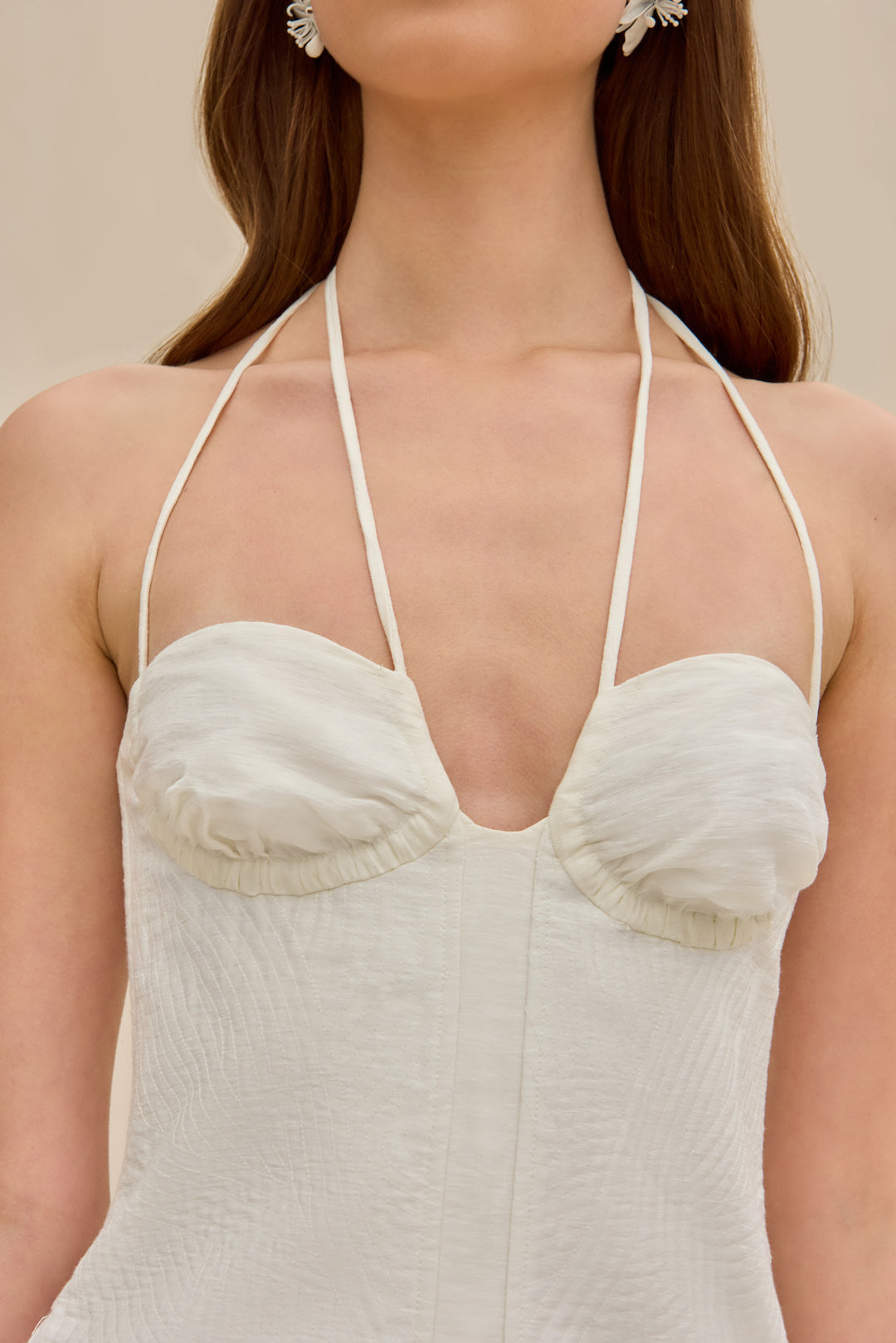 CULT GAIA TIA DRESS IN OFF WHITE