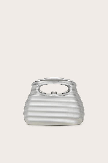 CULT GAIA MIMI TOP HANDLE IN SHINY SILVER | MIMI BAG - SHINY SILVER