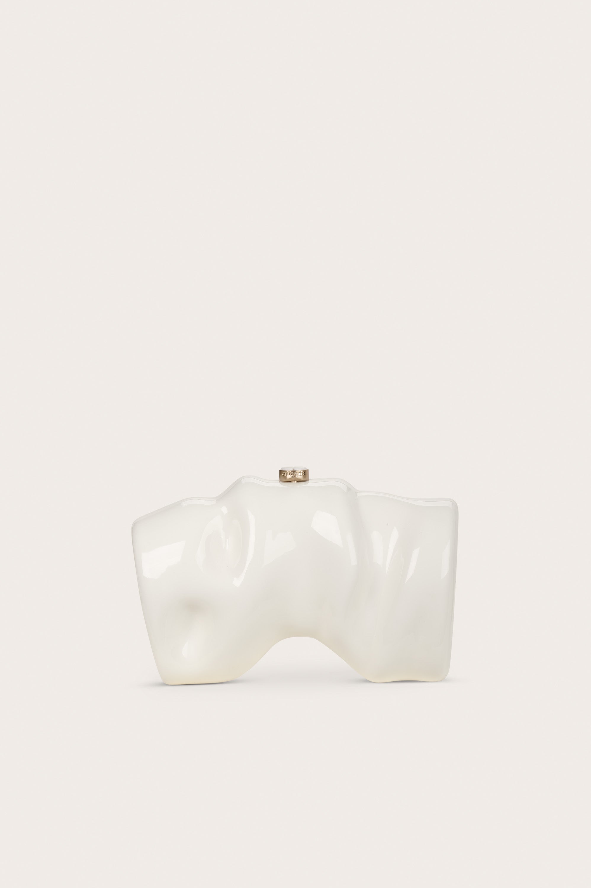 CULT GAIA SCRUNCH CLUTCH IN WHITE