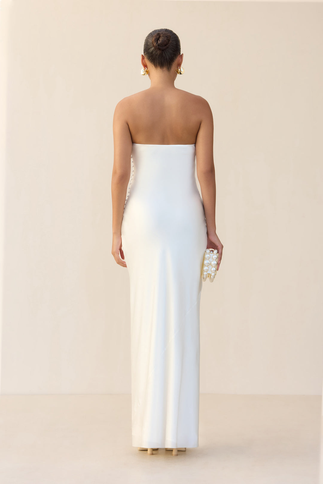 CULT GAIA PERLA GOWN IN OFF WHITE