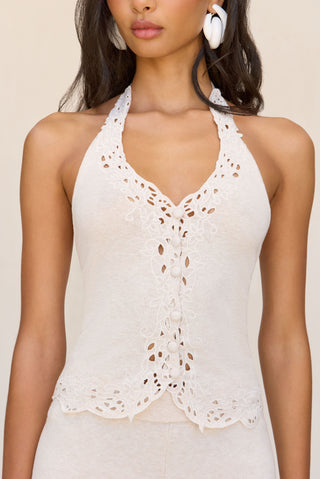 NAT KNIT TOP - CLOUD