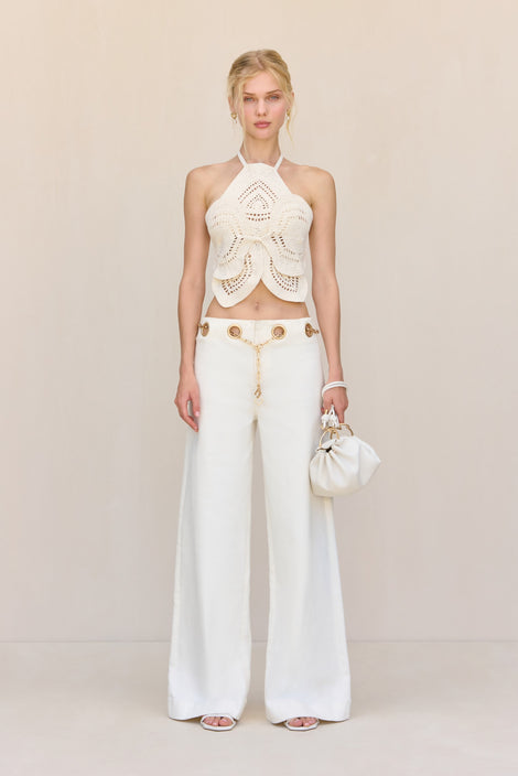 EMELIA KNIT TOP - OFF WHITE