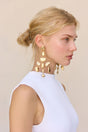 SLOANE EARRING - GOLD FOILED WOOD