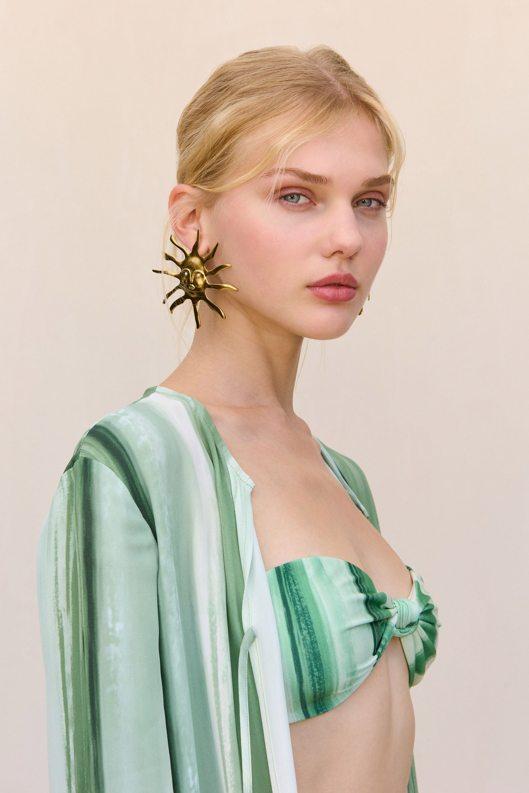 MENDEL DUSTER - CALLA LILY PAINTED STRIPE