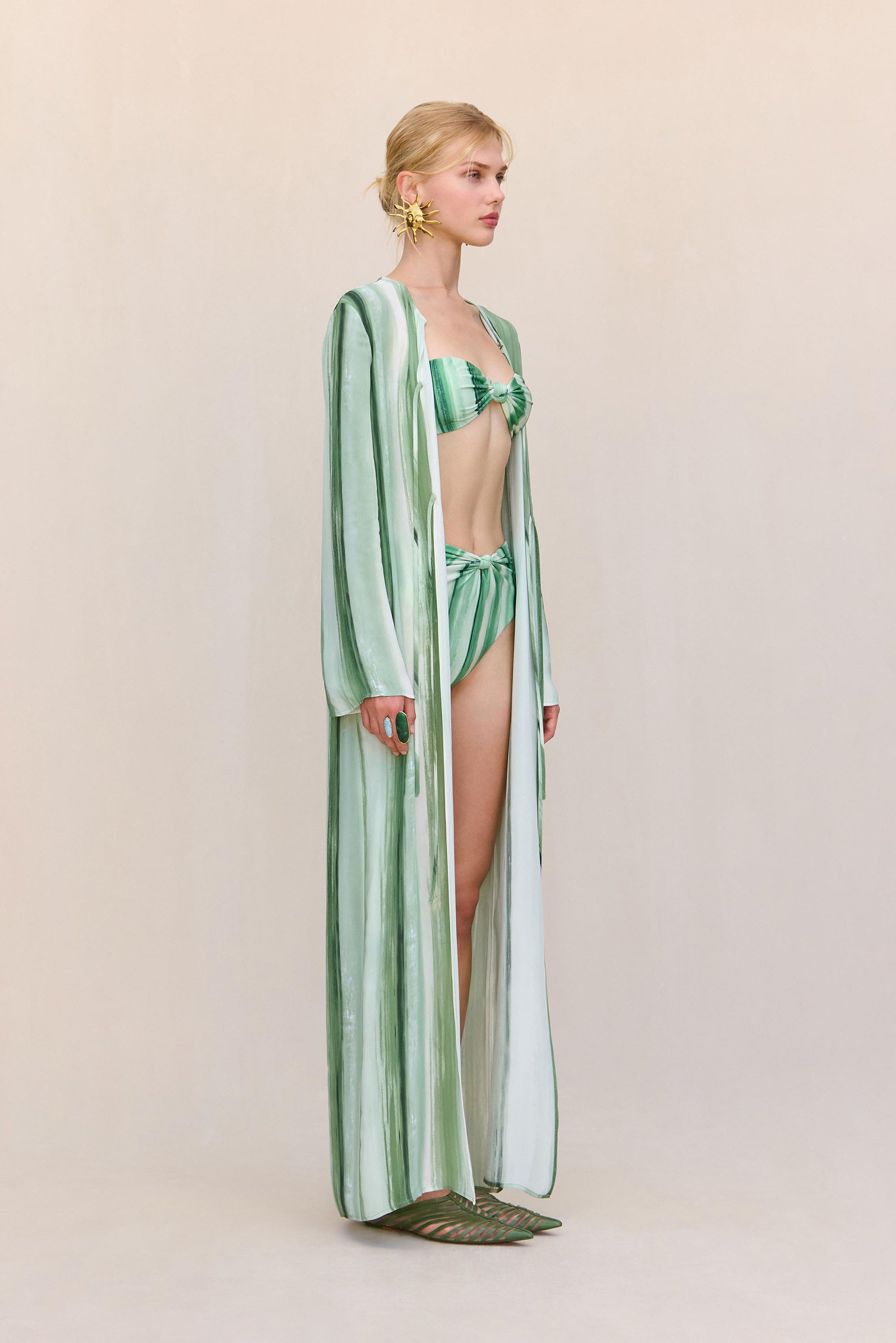 MENDEL DUSTER - CALLA LILY PAINTED STRIPE