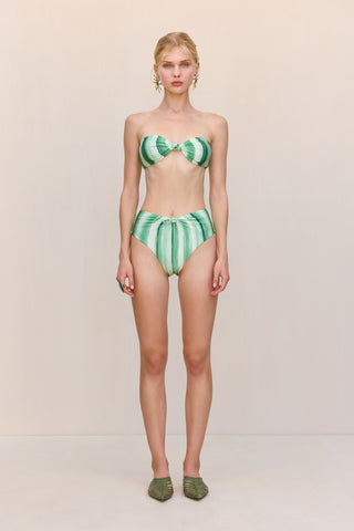 OSWIN BIKINI BOTTOM - CALLA LILY PAINTED STRIPE